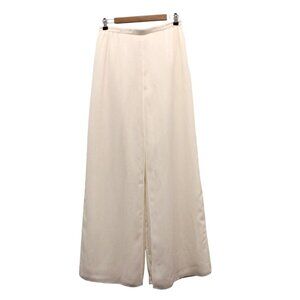 NWT Adrianna Papell Palazzo Pants Size 10 Wide Leg Ivory Bridal Formal Old Money